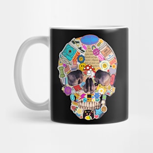 skull full of stickers Mug